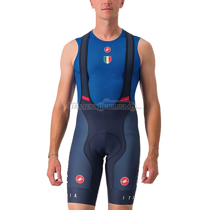 Abbigliamento Ciclismo Italia Manica Corta 2023 Blu